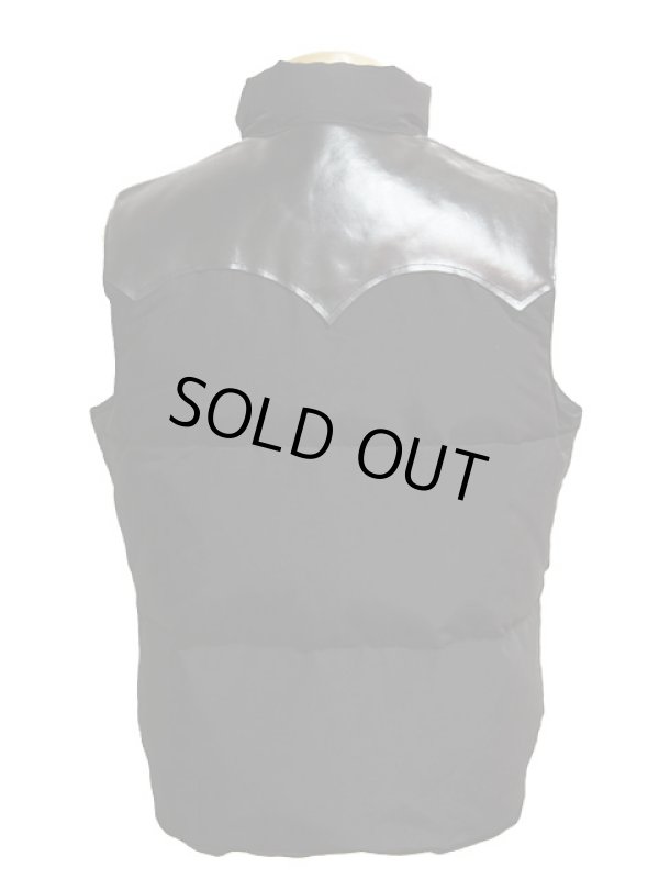 画像2: 【 SUGAR CANE（シュガーケン） 】 コットンナイロンレザーヨークダウンベスト [ COTTON/NYLON LEATHER YOKE DOWN VEST ] 再入荷！