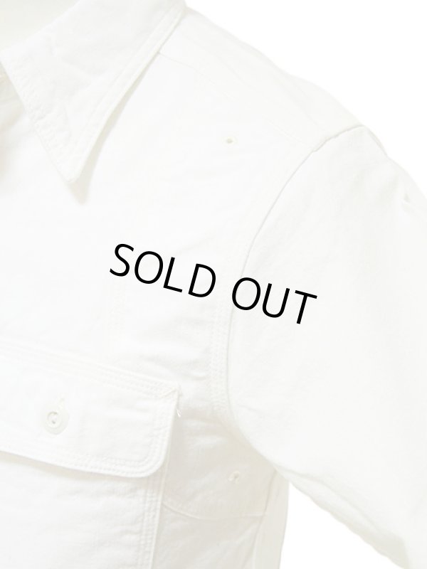 画像4: 【 Pherrow's（フェローズ） 】 シャンブレーワークシャツ [ WHITE CHAMBRAY ]