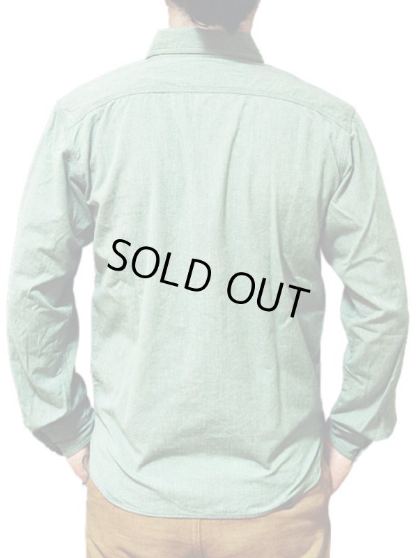 画像2: 【 Pherrow's（フェローズ） 】 撚り杢シャンブレーワークシャツ 再入荷！