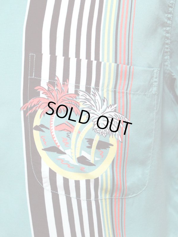 画像4: 【 SUN SURF SPECIAL EDITION（サンサーフスペシャルエディション） 】 半袖アロハシャツ [ PALMS & STRIPE ] 【 Duke Kahanamoku 】