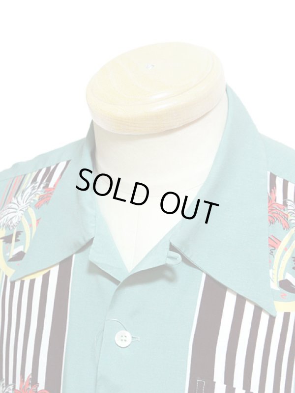 画像3: 【 SUN SURF SPECIAL EDITION（サンサーフスペシャルエディション） 】 半袖アロハシャツ [ PALMS & STRIPE ] 【 Duke Kahanamoku 】