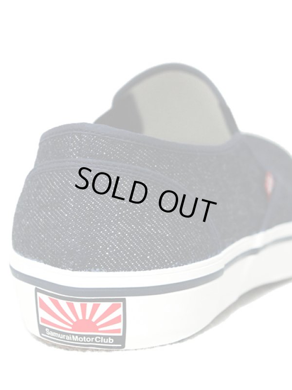 画像4: 【 サムライ自動車倶楽部 】 インディゴデニムスリッポンスニーカー [ 【 17oz. 】武士道セルビッチデニム仕様 ]