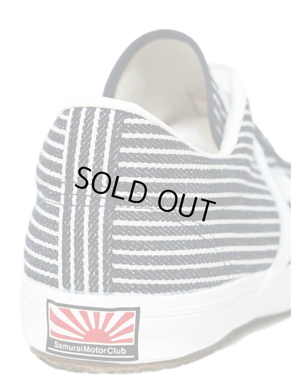 画像4: 【 サムライ自動車倶楽部 】 アイアンクロススニーカー [ 【 17oz. 】 インディゴヒッコリーデニム仕様 ]