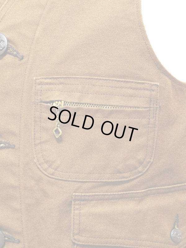 画像3: 【 SUGAR CANE（シュガーケン） 】 【 13oz. 】 BROWN CANVAS HUNTING WORK VEST