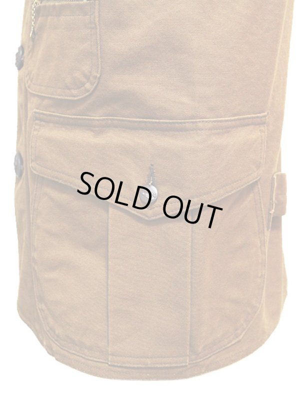 画像4: 【 SUGAR CANE（シュガーケン） 】 【 13oz. 】 BROWN CANVAS HUNTING WORK VEST