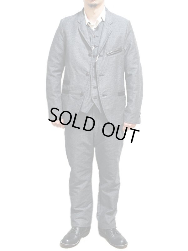 画像3: 【 SUGAR CANE（シュガーケン） 】 【 12.5oz. 】 COTTON PRINT MOLESKIN VEST [ BLACK ] [ FICTION ROMANCE ]