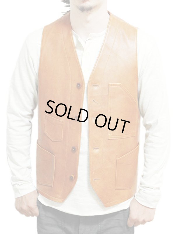 画像7: 【 LUA×Y'2 LEATHER 】 ルア別注 レザーワークベスト [ LV-01 ] 【 少量限定生産モデル 】