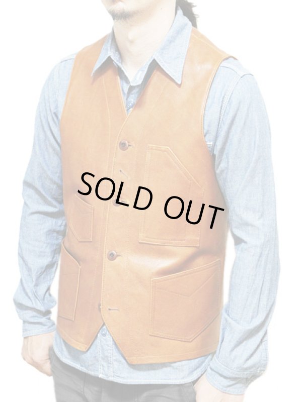 画像4: 【 LUA×Y'2 LEATHER 】 ルア別注 レザーワークベスト [ LV-01 ] 【 少量限定生産モデル 】