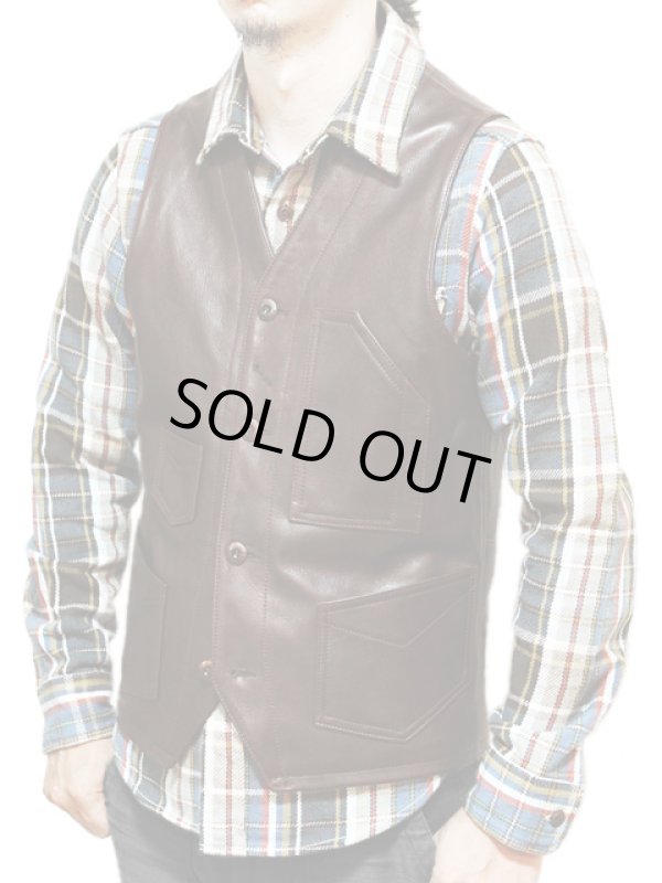 画像6: 【 LUA×Y'2 LEATHER 】 ルア別注 レザーワークベスト [ LV-01 ] 【 少量限定生産モデル 】