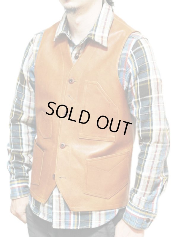 画像6: 【 LUA×Y'2 LEATHER 】 ルア別注 レザーワークベスト [ LV-01 ] 【 少量限定生産モデル 】