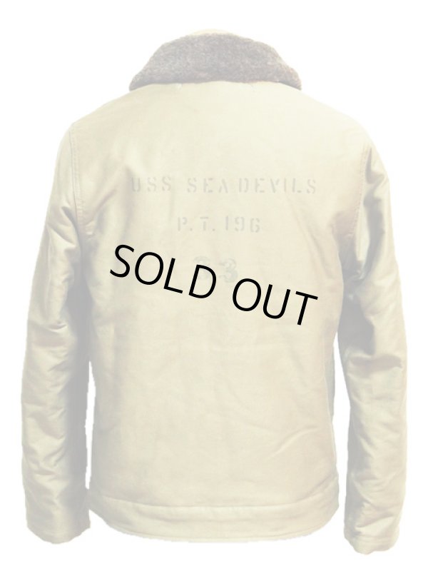 画像3: 【 Pherrow's（フェローズ） 】 カスタムN-1デッキジャケット [ SEA DIVILS OLIVE ]