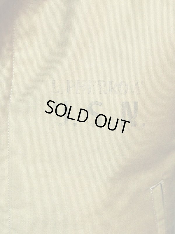 画像7: 【 Pherrow's（フェローズ） 】 カスタムN-1デッキジャケット [ SEA DIVILS OLIVE ]