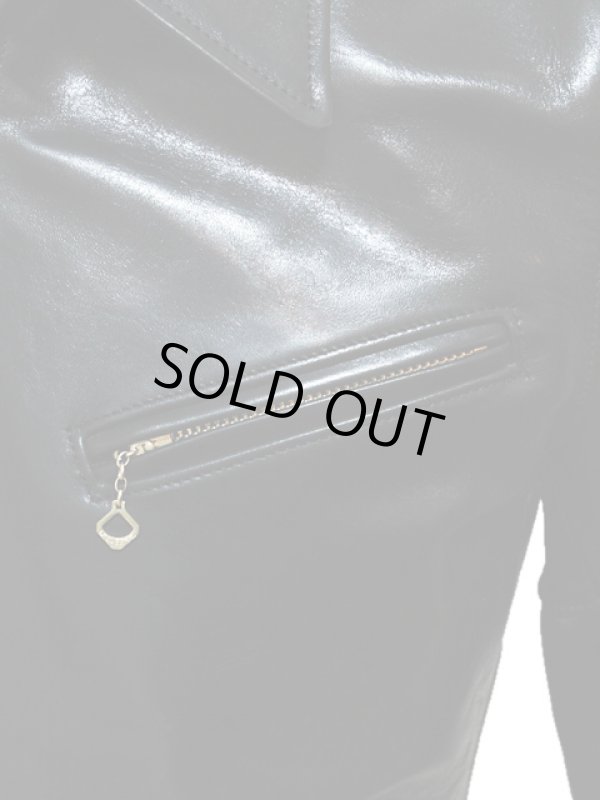 画像4: 【 Y'2 LEATHER（ワイツーレザー） 】 HVホースハイドシングルライダースジャケット [ 馬革 ] [ BLACK ]