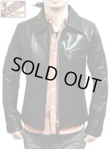 画像: 【 Y'2 LEATHER（ワイツーレザー） 】 HVホースハイドシングルライダースジャケット [ 馬革 ] [ BLACK ]