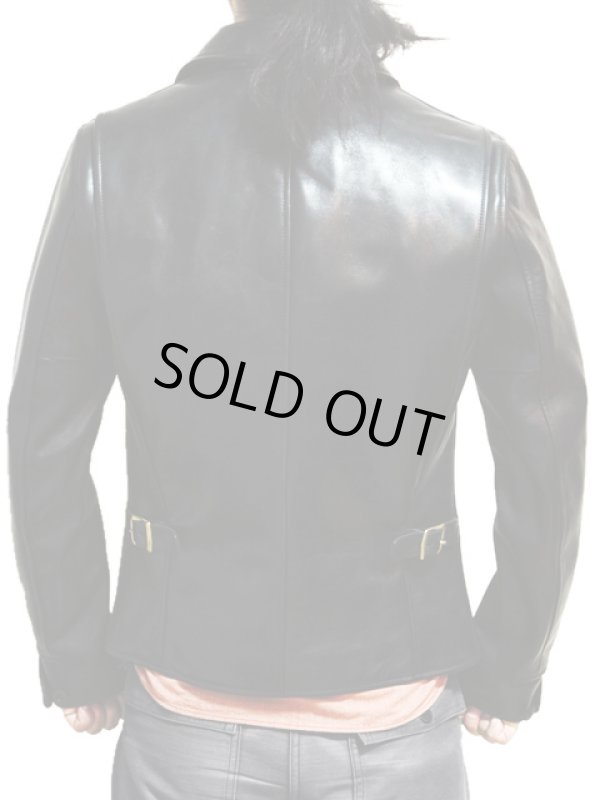 画像2: 【 Y'2 LEATHER（ワイツーレザー） 】 HVホースハイドシングルライダースジャケット [ 馬革 ] [ BLACK ]