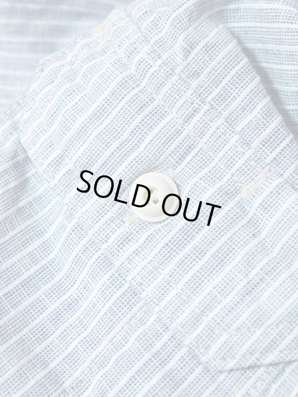 画像8: 【 UES（ウエス） 】 オリジナルインディゴストライプワークシャツ