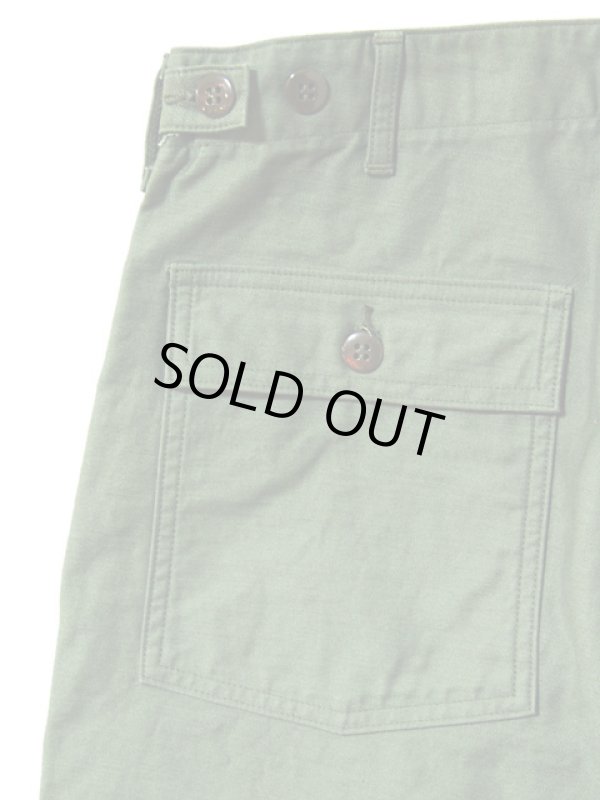 画像4: 【 Pherrow's（フェローズ） 】 コットンバックサテンベイカーパンツ [ OLIVE ]