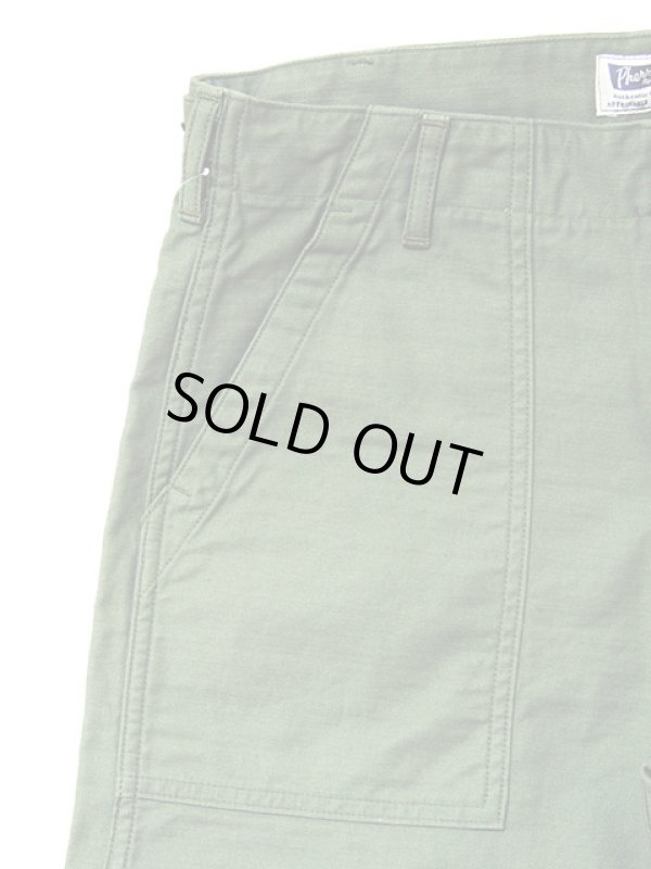 画像3: 【 Pherrow's（フェローズ） 】 コットンバックサテンベイカーパンツ [ OLIVE ]