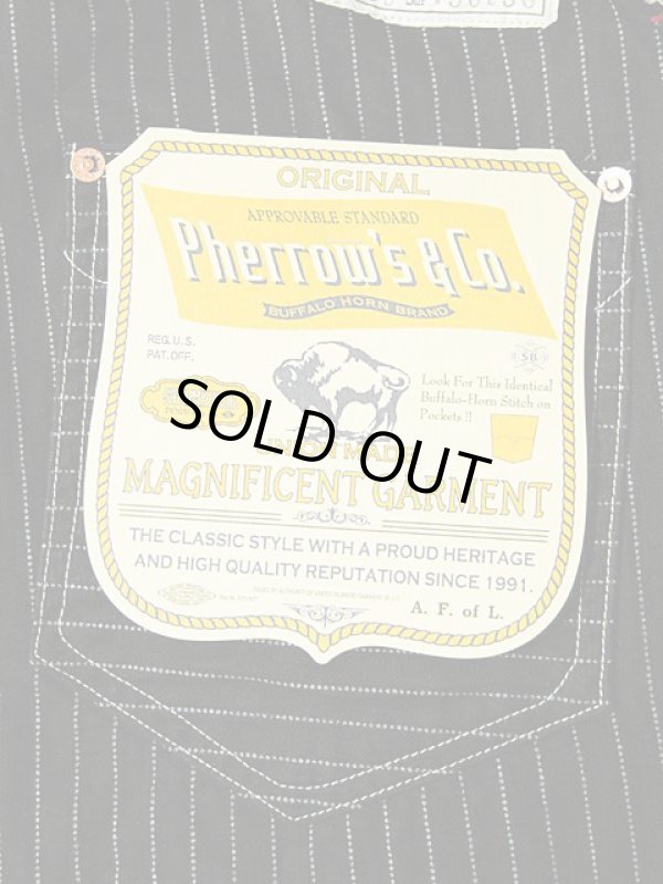 画像6: 【 Pherrow's（フェローズ） 】 ウォバッシュストライプワークパンツ [ BLACK WABASH ]  [ 30's MODEL ] 