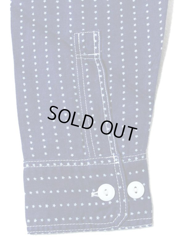 画像4: 【 Pherrow's（フェローズ） 】 リネンインディゴウォバッシュストライプワークシャツ [ スターストライプ ]