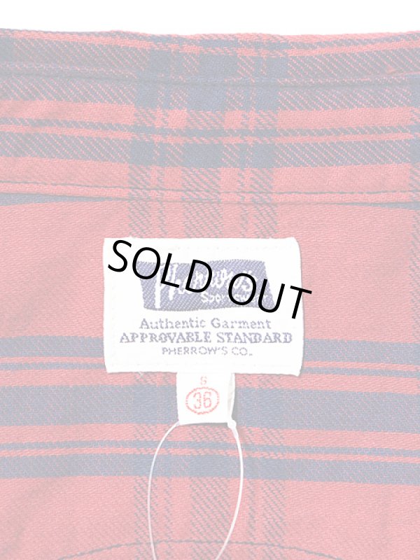 画像10: 【 Pherrow's（フェローズ） 】 インディゴチェックウエスタンシャツ [ レッド×インディゴ ]