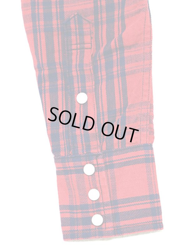 画像6: 【 Pherrow's（フェローズ） 】 インディゴチェックウエスタンシャツ [ レッド×インディゴ ]