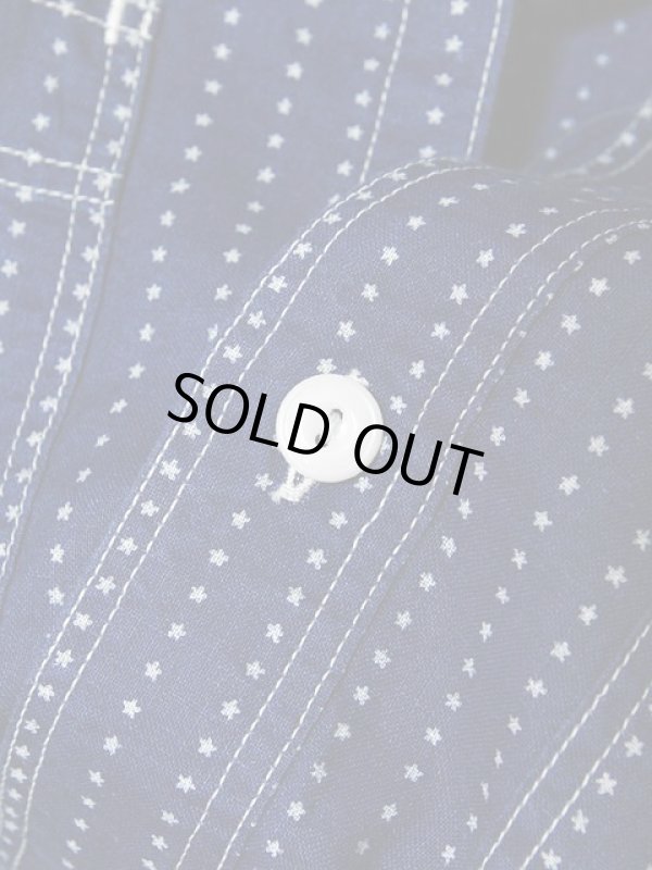 画像6: 【 Pherrow's（フェローズ） 】 リネンインディゴウォバッシュストライプワークシャツ [ スターストライプ ]