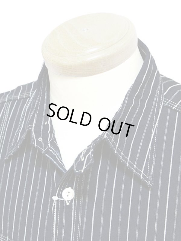 画像3: 【 Pherrow's（フェローズ） 】 オリジナルインディゴストライプワークシャツ