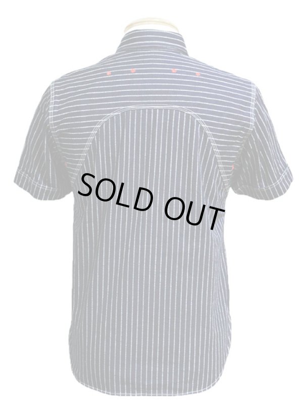 画像2: 【 JELADO（ジェラード） 】 半袖インディゴウォバッシュストライプワークシャツ [ Ventilation Work Shirts ]