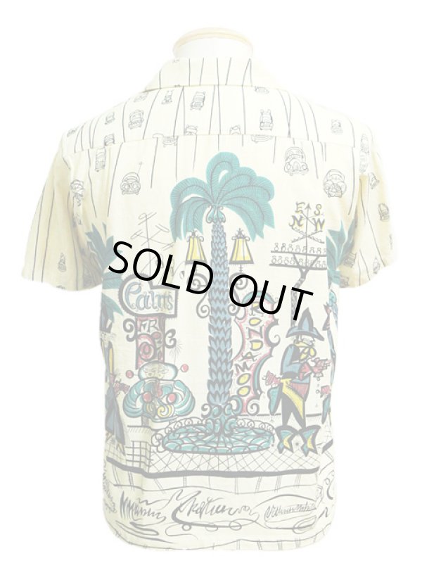 画像2: 【 STAR OF HOLLYWOOD（スターオブハリウッド） 】 半袖スラブコットンオープンカラーシャツ S/S SLUB COTTON OPEN SHIRTS [ COWBOY TOWN ]