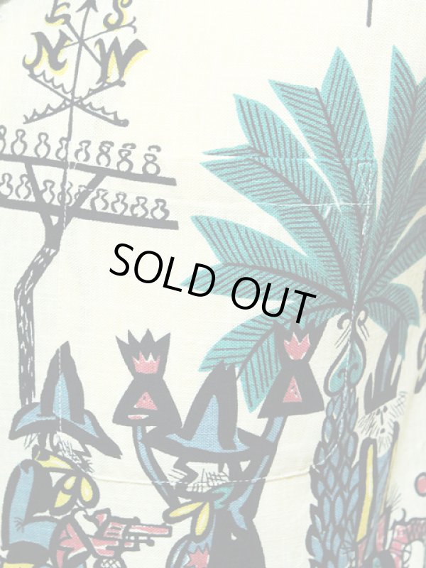 画像4: 【 STAR OF HOLLYWOOD（スターオブハリウッド） 】 半袖スラブコットンオープンカラーシャツ S/S SLUB COTTON OPEN SHIRTS [ COWBOY TOWN ]