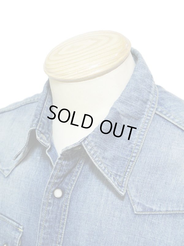 画像3: 【 STUDIO D'ARTISAN（ステュディオダルチザン） 】 【 8oz. 】 インディゴデニムウエスタンシャツ [ ユーズドウォッシュ ]