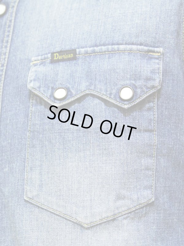 画像5: 【 STUDIO D'ARTISAN（ステュディオダルチザン） 】 【 8oz. 】 インディゴデニムウエスタンシャツ [ ユーズドウォッシュ ]