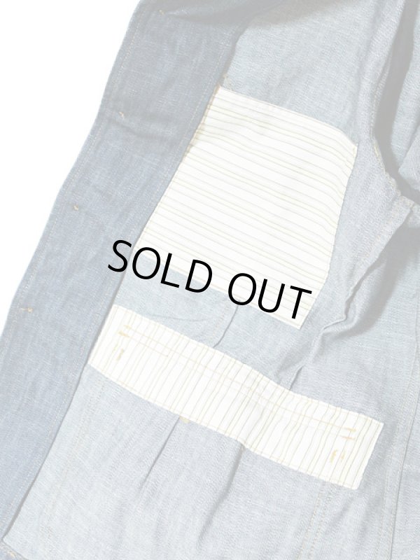 画像10: 【 SUGAR CANE×Mister Freedom（シュガーケン×ミスターフリーダム） 】 NOS PLAYER DENIM CONTINENTAL BLAZER [ Made in U.S.A. ] [ Sportsman ]