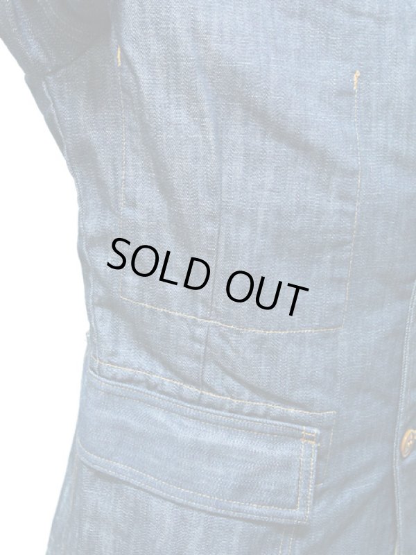 画像4: 【 SUGAR CANE×Mister Freedom（シュガーケン×ミスターフリーダム） 】 NOS PLAYER DENIM CONTINENTAL BLAZER [ Made in U.S.A. ] [ Sportsman ]