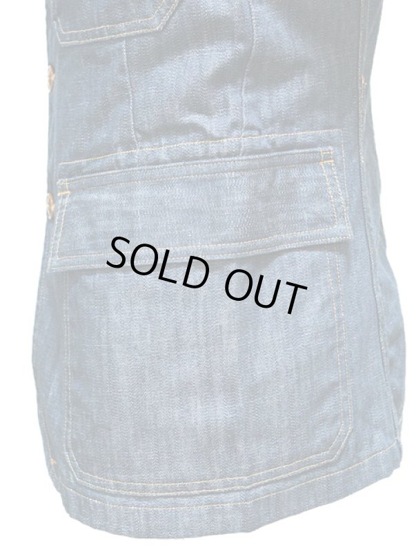 画像6: 【 SUGAR CANE×Mister Freedom（シュガーケン×ミスターフリーダム） 】 NOS PLAYER DENIM CONTINENTAL BLAZER [ Made in U.S.A. ] [ Sportsman ]