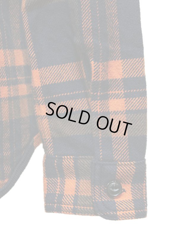 画像6:  【 UES（ウエス） 】 先染めエクストラヘビーチェックネルシャツ [ORANGE]