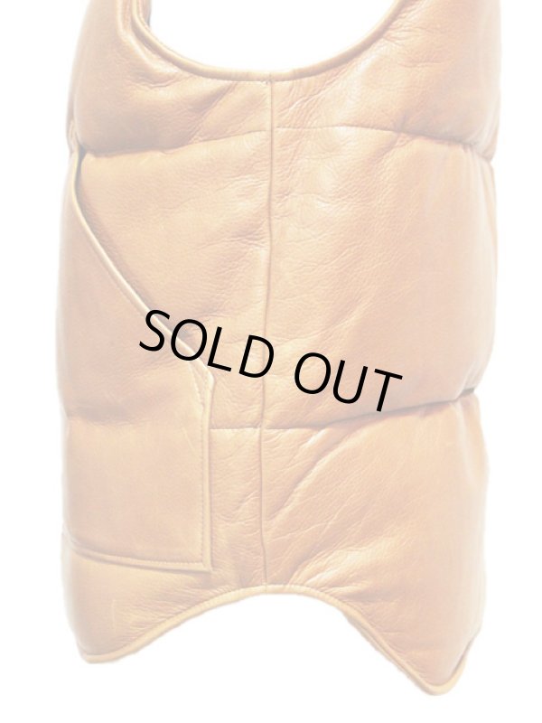 画像7: 【 Y'2 LEATHER（ワイツーレザー） 】　ホースハイド  x ステアオイルダウンベスト [ 馬革×牛革 ]  [ CAMEL x BROWN ]