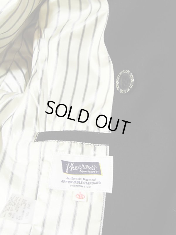 画像10: 【 Pherrow's（フェローズ） 】 オリジナルショートPコート [ ウールメルトン ] [ BLACK ] 再入荷！