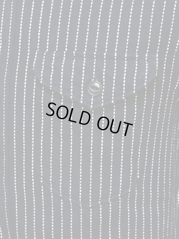 画像4: 【 UES（ウエス） 】 先染めインディゴストライプヘビーネルシャツ