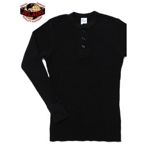 画像: 【 JELADO（ジェラード） 】 10/- MEGA メガサーマルヘンリーネックTシャツ [ ATHLETIC BRAND ] [ BLACK ]