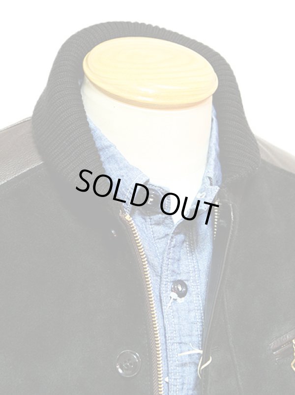 画像3: 【 Y'2 LEATHER（ワイツーレザー） 】 ステアスエード×ステアオイルレザーリブジャケット [ 牛革 ] 初入荷！