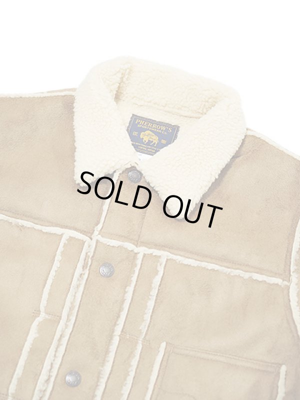 画像3: 【 Pherrow's（フェローズ） 】 フェイクムートン 1st Type ジャケット [ FAKE MOUTON 1ST TYPE BORE JACKET ]