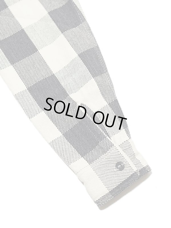 画像5: 【 Pherrow's（フェローズ） 】　ヘビーウェイトフランネルチェックシャツ　[ WHITE x BLACK ]