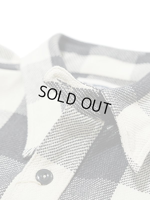 画像8: 【 Pherrow's（フェローズ） 】　ヘビーウェイトフランネルチェックシャツ　[ WHITE x BLACK ]