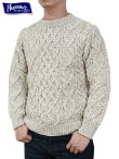画像1: 【 Pherrow's（フェローズ） 】　ローゲージケーブルニットセーター　[ Hand Knitting Sweater Cable Pattern ]