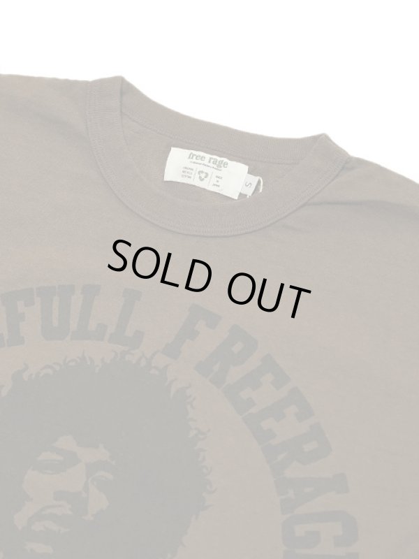 画像3: 【 メール便可 】 【 FREE RAGE x Lua 】　別注プリントTシャツ 　[ Hendrix x Era ] [ BROWN ]