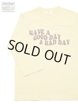 画像: 【 メール便可 】 【 FREE RAGE（フリーレイジ） 】　Football Tee [ HAVE A GOOD DAY & BAD DAY ] [ YELLOW ]