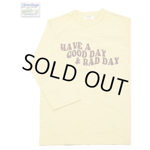 画像: 【 メール便可 】 【 FREE RAGE（フリーレイジ） 】　Football Tee [ HAVE A GOOD DAY & BAD DAY ] [ YELLOW ]