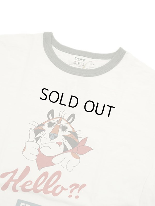 画像3: 【 FREE RAGE 】　リンガープリントTシャツ [ Hello?! ] [ WHITE x GREEN ] 【 メール便可 】